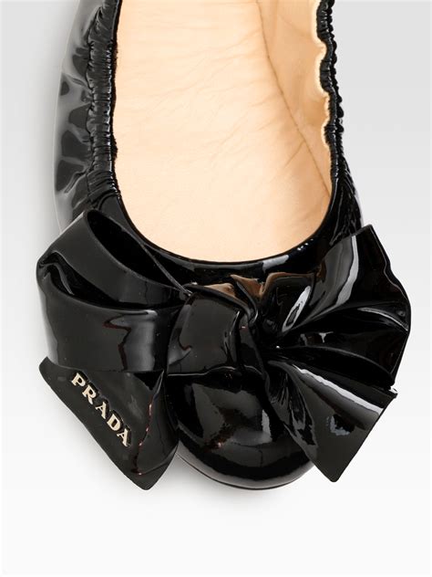 prada ballerina flats with bow|ballet flat with bow.